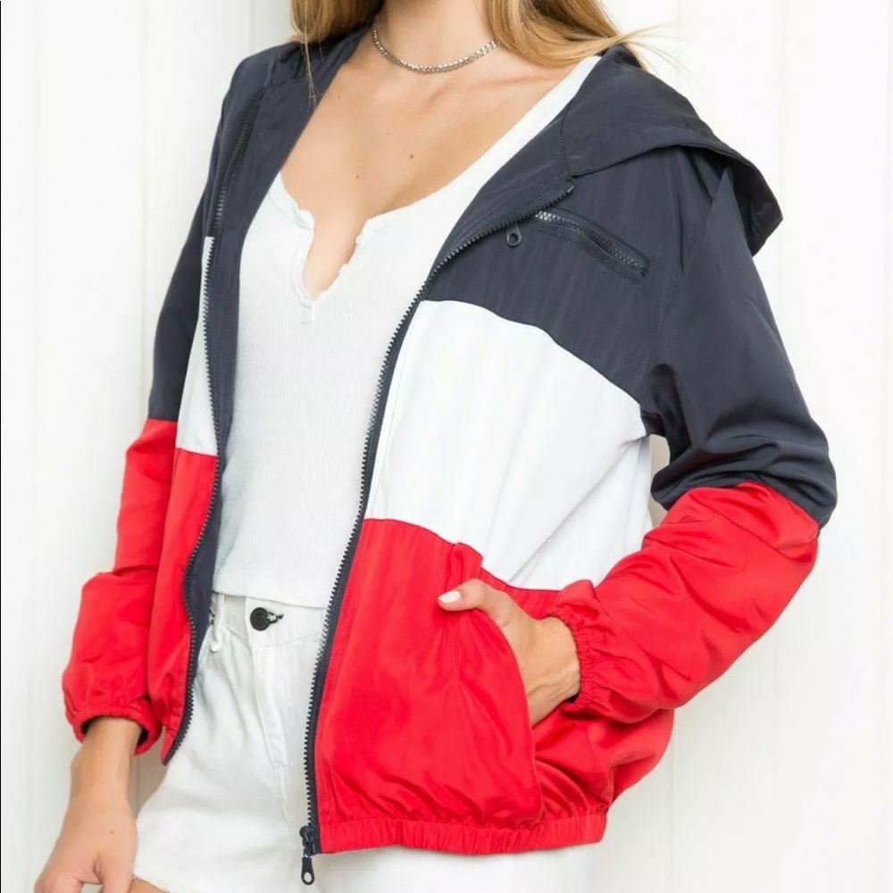 Brandy Melville Girls Windbreaker Jacket One Size